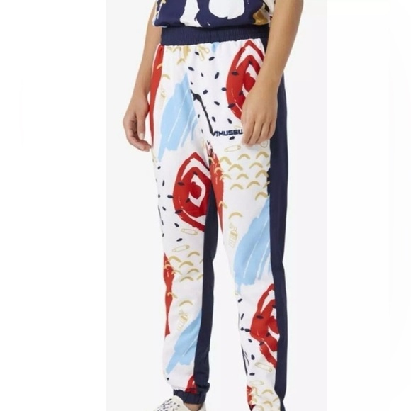 Men's FILE THE MUSEUM printed windbreaker track pants - Picture 1 of 14